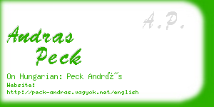 andras peck business card